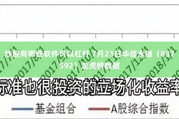 炒股有哪些软件可以杠杆 7月23日华信永道（837592）龙虎榜数据