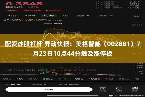 配资炒股杠杆 异动快报：美格智能（002881）7月23日10点44分触及涨停板