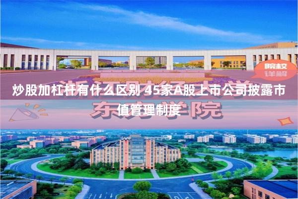 炒股加杠杆有什么区别 45家A股上市公司披露市值管理制度